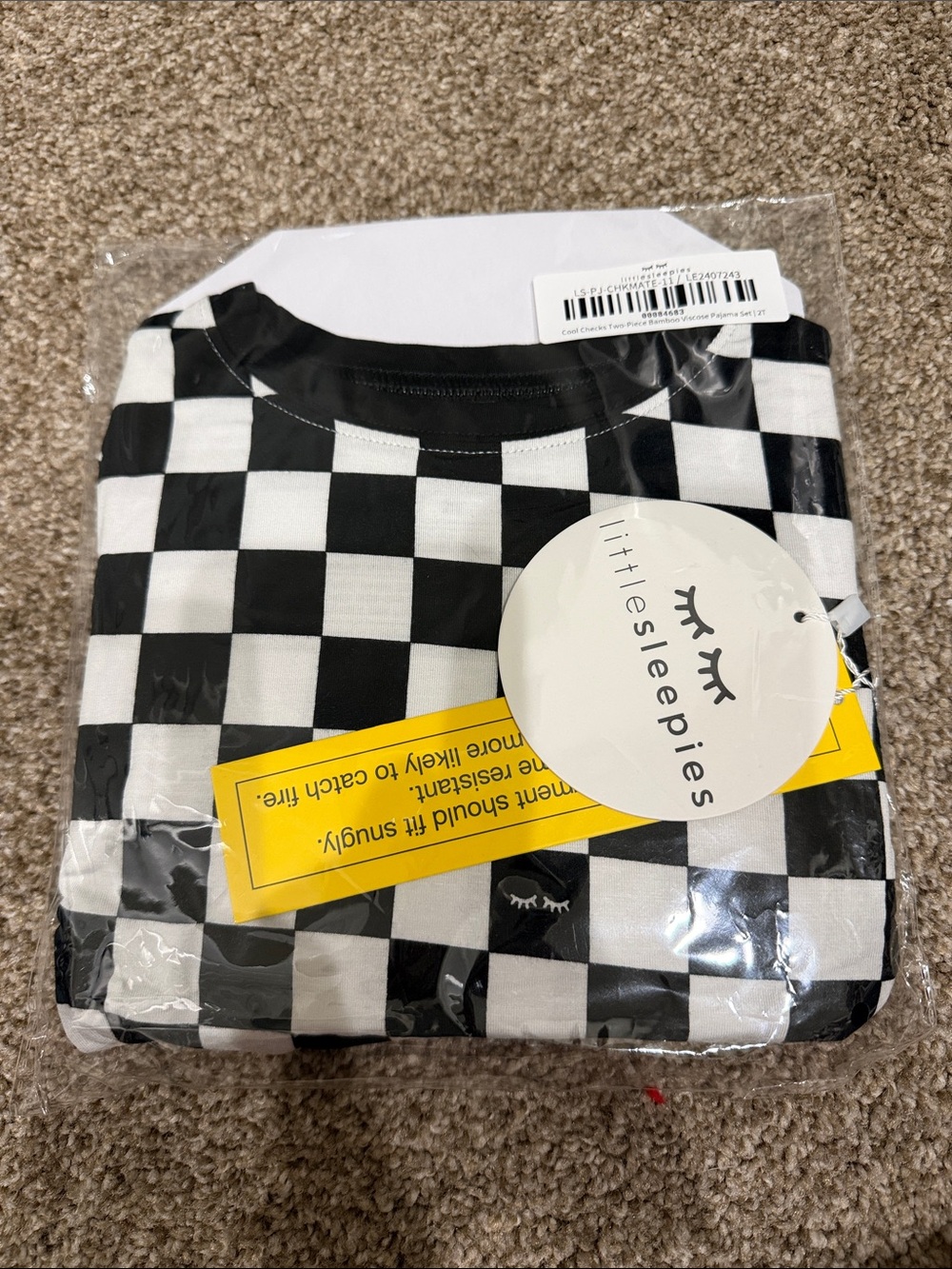 Little Sleepies Cool Checks long sleeve and pants 2T